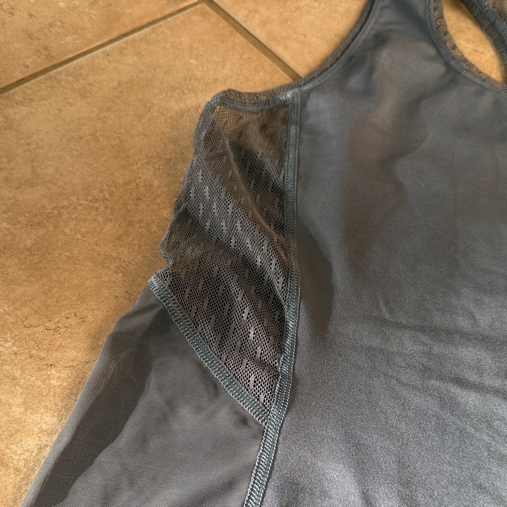 VSX Slate Gray/Blue Athletic Leggings Set with Bra & Tank - Picture 11 of 13